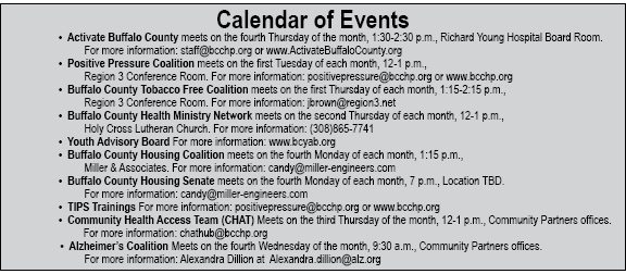 Calendar of Events