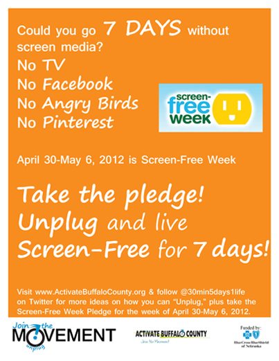 Scree-Free Week Poster Screen Free Week Poster