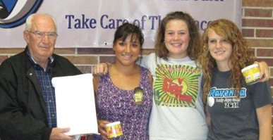 Kearney Elks Lodge #984 members distributed Red Ribbon Week materials to Buffalo County Schools. Elks member Lane Nansel was joined by BC Youth Advisory Board Members Katie Schambach, Paxton Flessner and Sarah Teichmeier at Ravenna’s high school.